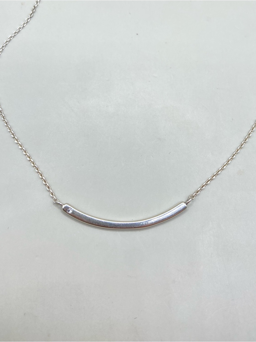Scout Curated Wears Crystal Accent Sterling Silver Smile Necklace